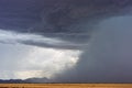 Microburst and heavy rain downpour from a thunderstorm Royalty Free Stock Photo