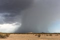 Microburst with heavy rain and storm clouds Royalty Free Stock Photo