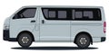 Microbus vector template design , side view Royalty Free Stock Photo