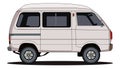 Microbus vector template design , side view Royalty Free Stock Photo