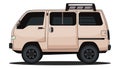 Microbus vector template design , side view Royalty Free Stock Photo