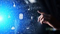 Microchip, artificial intelligence, automation and internet of things IOT, Digital integration. technology concept.