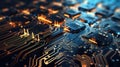 microchip circuit board texture Royalty Free Stock Photo