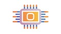 Microchip CPU Icon, Computer Processor, vector design Generative AI Royalty Free Stock Photo