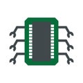 Microchip flat icon