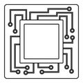 Microchip icon outline