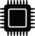 Microchip Processor Icon Royalty Free Stock Photo