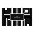 Microchip icon simple Royalty Free Stock Photo