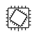 Microchip icon vector isolated on white background, Microchip sign Royalty Free Stock Photo