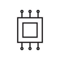 Microchip icon vector isolated on white background, Microchip si Royalty Free Stock Photo