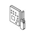 microchip make geek isometric icon vector illustration Royalty Free Stock Photo