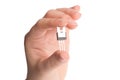 Microchip. Microelectronics and nanotechnology concept