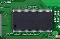 Microchip and pcb macro Royalty Free Stock Photo