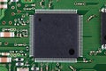 Microchip and pcb macro Royalty Free Stock Photo
