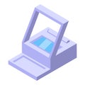Microchip pet device icon isometric vector. Scanning device Royalty Free Stock Photo