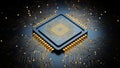 Microchip Processor Circuit Board Technology Royalty Free Stock Photo