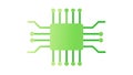 Microchip Processor Icon, CPU, Technology, AI, Data Processing, vector design Generative AI Royalty Free Stock Photo