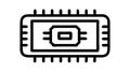 Microchip Processor Technology Component, vector design Generative AI Royalty Free Stock Photo