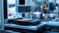 Microchip Quality Inspection Machine Royalty Free Stock Photo