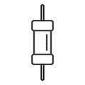 Microchip resistor icon outline vector. Electric circuit