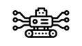 Microchip Robot Icon for Advanced Technology and Automation, vector design Generative AI Royalty Free Stock Photo