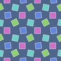 Microchip seamless pattern. Colorful chips endless repeatable background. Vector outline illustration Royalty Free Stock Photo
