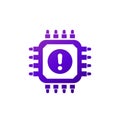 microchip supply shortage icon on white Royalty Free Stock Photo