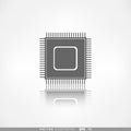 Microchip web icon. Application button. Royalty Free Stock Photo