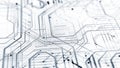 Circuit, silicon chip. Quantum computer. Motherboard. Cyberspace of high technologies