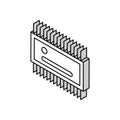 microcontroller electrical engineer isometric icon vector illustration