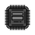 microcontroller electronic component color icon vector illustration
