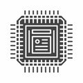 Microcontroller Icon vector image. Royalty Free Stock Photo