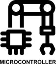 microcontroller, plc, semiconductor, manufacturing, robotic, processor outline icon