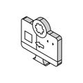 microcontroller programming electronics isometric icon vector illustration