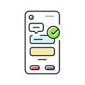 microcopy ux ui design color icon vector illustration Royalty Free Stock Photo