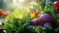 A microcosm of beauty, where dewdrops enhance the allure of fresh veggies