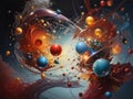 Microcosmic Impact: Atoms Collide in a Spectacular Display