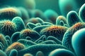 Microcosmic Symphony: Close-Up Bacterial Art Unveiling Nano Technology Biotech Wonders