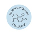 Microcrystalline cellulose ingredient at sticker Royalty Free Stock Photo