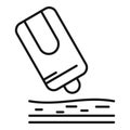 Microcurrent therapy icon, outline style