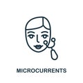 Microcurrents icon. Simple element from cosmetology collection. Creative Microcurrents icon for web design, templates