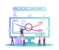 Microeconomics, Tiny Characters Local Business Increase Money Profit Stats, Product Positive Value