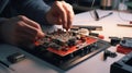 Microelectronics Engineer Designing New Chips