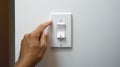 microfiber cleaning light switches Royalty Free Stock Photo