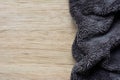 Microfiber Cloth on wooden background. Microfiber Royalty Free Stock Photo