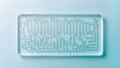 Microfluidic chip with integrated channels biotechnology concept Royalty Free Stock Photo