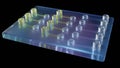 Microfluidic devices. View 3. 3d render illustration. Royalty Free Stock Photo