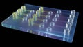 Microfluidic devices. View 3. 3d render illustration.