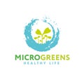 Microgreen Sprout Logo Illustration. Organic Local Urban Farm Design Concept. Sustainable Vector Sign