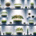 A microgreens growth time-lapse concept, Ai generated image Royalty Free Stock Photo